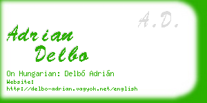 adrian delbo business card